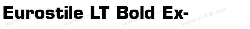 Eurostile LT Bold Ex字体转换